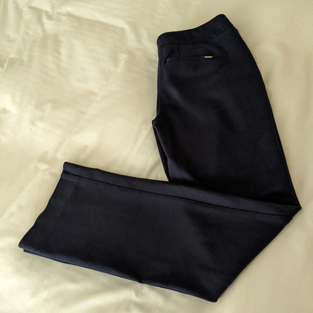 White House Black Market  4R boot cut navy slacks